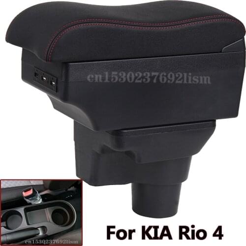 For Kia Rio 4 Armrest For Kia Rio 4 X-Line car armrest box Russi 2016 2017 2018 2019 2020 2021 car accessories interior