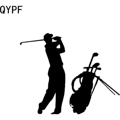 QYPF 15.1*12.3CM Coolest Golf Sport Decor Car Sticker Vinyl Silhouette Accessories Extreme Movement C16-1483
