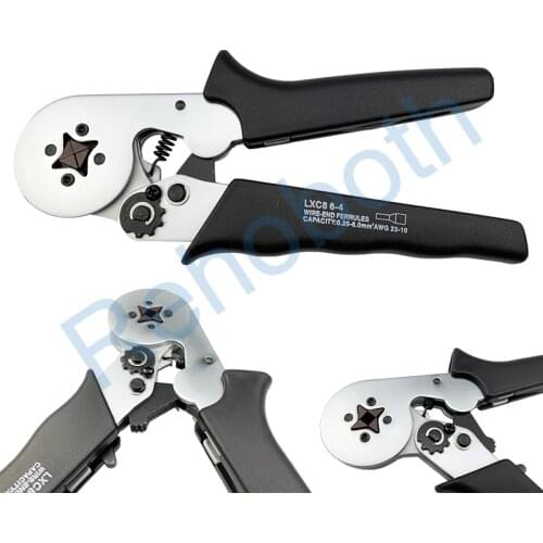 LXC8 6-4 Self-adjusting crimping pliers 0.25-10mm2 24-10AWG with 1020pcs/box tube type needle terminal mini Pressure wire tools