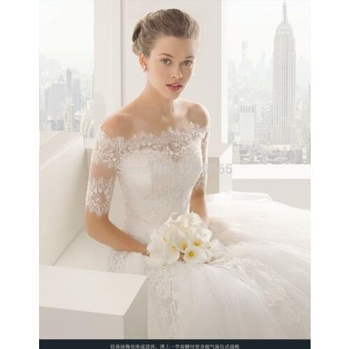 Custom-made sexy lace wedding dress with jacket 2015 free shipping vestido de noiva casamento beading romantic robe de mariage