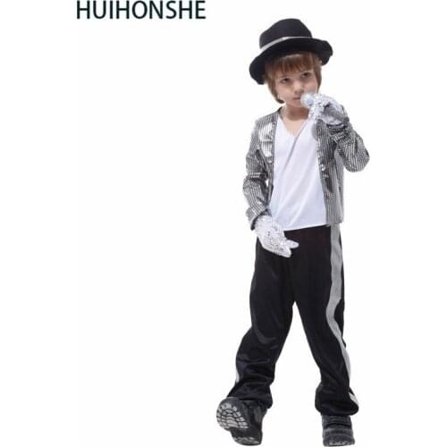 Superstar Michael Jackson performence suits Halloween children cosplay costume singer dance suits Christmas stage