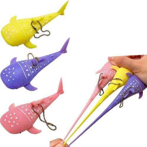 Squishy Shark Keychain Toy Funny Gadgets Antistress Ornament Phone Key Chain Kids Toys Gag Gift Squishies Fun Toys For Children