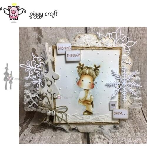 Piggy Craft metal cutting dies cut die mold Christmas tree decoration Scrapbook paper craft knife mould blade punch stencils die