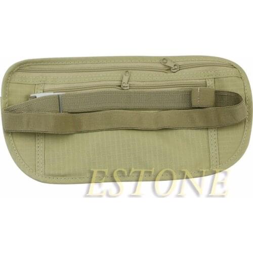 THINKTHENDO Travel Pouch Hidden Wallet Passport Money Waist Belt Bag Slim Secret Security