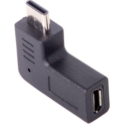 Type-c 3.1 Male to Micro USB Female 90 degree Angle Converter Connector data Sync Charger Adapter for Tablets Phones Cable