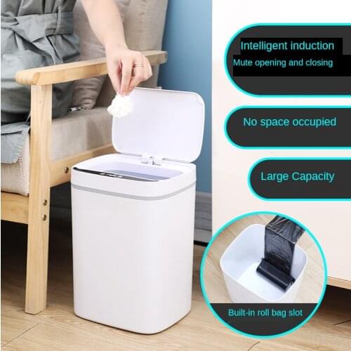 LED Light Intelligent Automatic Touchless Trash Can Smart Infrared Motion Sensor Rubbish Waste Bin Kitchen Garbage Bins 11/13L