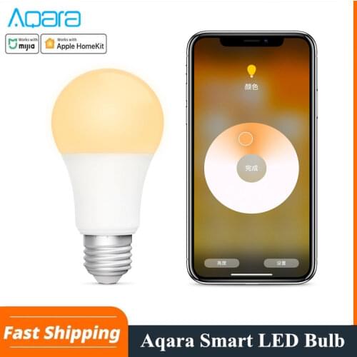 New Xiaomi Aqara Zigbee Smart White Color LED Bulb 9W E27 2700K-6500K 806lum smart Light Work with MI Home App