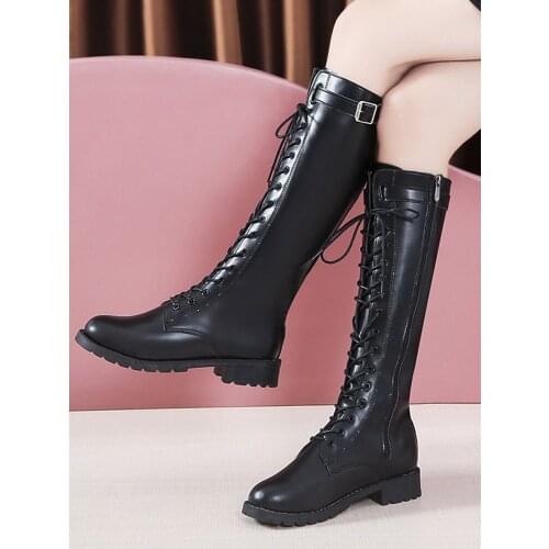2020 Women Boots Slim Sexy Over-The-Knee Boots Fashion Suede and Leather Thigh High Boots Female Winter Boots Bota 35-43