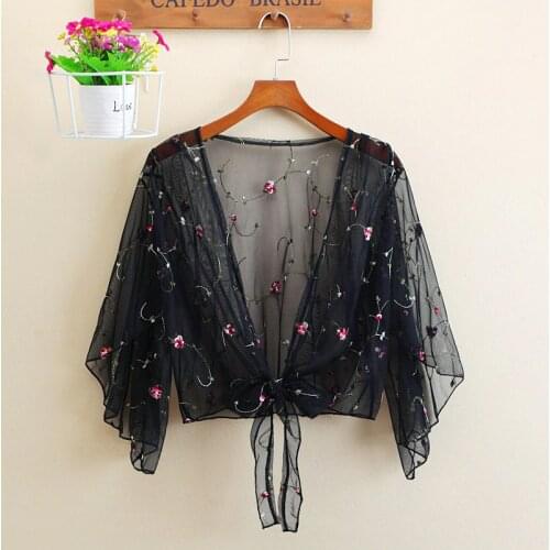 2021 Women Beach Cover Up Long Sleeve Bathing Suit Swimsuit Floral Tops Cardigan Thin Coat Casual Party Outwear Blouse Cover Up