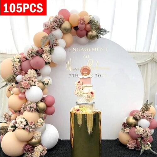 1Set Vintage Pink White Balloon Arch Garland Accessories for Confession Propose Wedding Birthday Party Scene Ballons Decoration