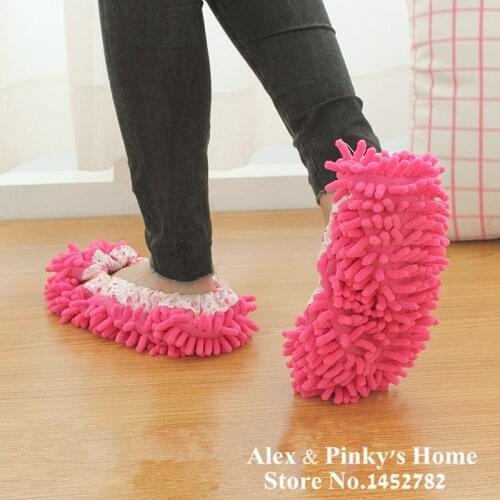 1Pair Home Floor Cleaning Slipper Washable Mop Shoes Dust Cleaner Shoes Cover Cleaning Mop