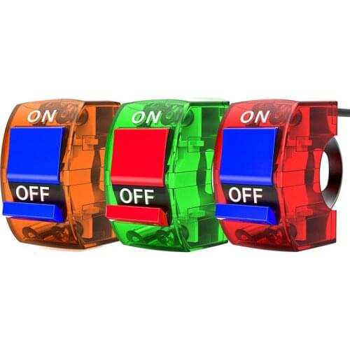 1pcs Motorcycle Transparent Faucet Switch Handlebar Switch Electric Bike Scooter Horn Turn Signals On/Off Button Light Switch