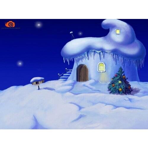 10X10ft Hand painted Muslin Christmas tree photography photo backdrop for baby children,snow winter background for photo studio