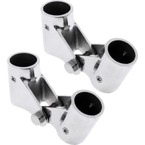 2 Pieces Corrosion Resistance Durable 316 Stainless Steel Boat Rail Fittings Swivel Tube Pipe Connector 1 inch