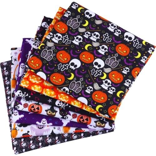 50*140CMHalloween pattern100 percent cotton fabric for Tissue Kids Bedding home textile Textile for Sewing Doll Dress