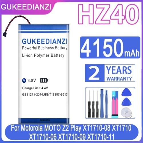 GUKEEDIANZI Battery HZ40 4150mAh For Motorola MOTO Z2 Play XT1710-08 XT1710 XT1710-06 XT1710-09 XT1710-11 Z2Play