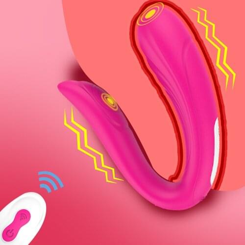 Wireless Remote Couples Vibrators G spot Clit Stimulator Vibration Dildo Adult Toy Adult Sexy Toys U Wearable Sex Toy For Woman