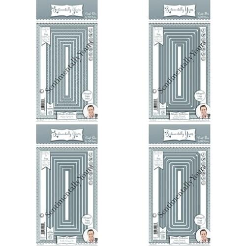 CH 2021 New Arrival Rectangle border Metal Cutting Dies 3D DIY Scrapbooking Carbon Sharp Craft Die Photo Invitation Cards Decor