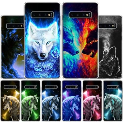Starry Animal Wolf Icy Cover Phone Case For Samsung Galaxy A51 A71 A70 A50 A40 A30 A20E A10S A41 A21 A01 A6 A7 A8 A9 Plus Coque
