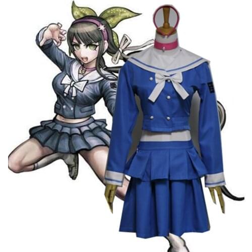 Danganronpa V3 Tenko Chabashira Ultimate Aikido Master Blue Cosplay Costume X006