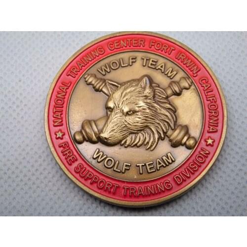 Cheap Custom coins low price U.S. challenge coin hot sales WOLF TEAM challenge coin Factory Outlet copper coins FH810204