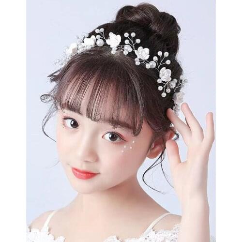 Childrens Tiara Princess Crown Girls Hair Band Korean Cute Girl Hair Band Birthday Gift Headband Performance Accessories