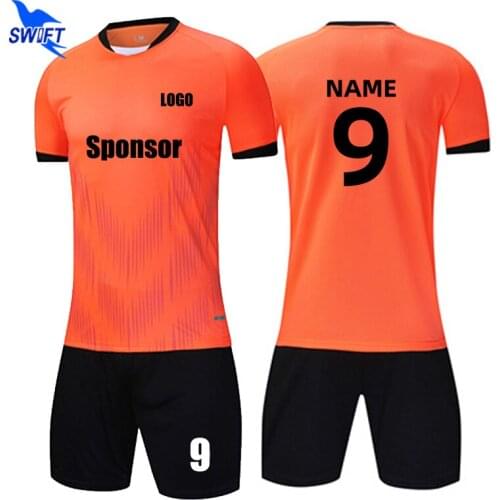 Custom Print Children Football Jerseys Men Boys Soccer Clothes Sets Short Sleeve Kids Futsal Uniform Adult Sportswear Tracksuit