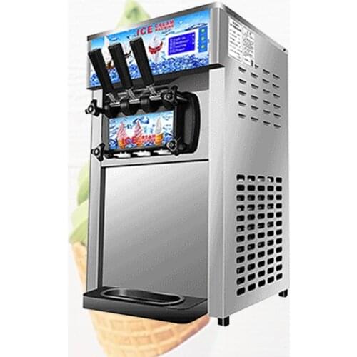 Shipping to Kuwait 1200W Ice cream maker 3 Flavors Soft Ice cream machine 18L / H Yellow/Pink/Stainless steel Yogurt Ice cream