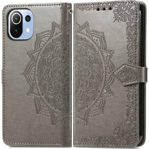 Mi 11Lite 5G Flip Case 3D Mandala Wallet Card Slot Holder for Xiaomi Mi 11 Lite Case Mi 11 Ultra Mi11 Pro 11i Phone Cover Funda