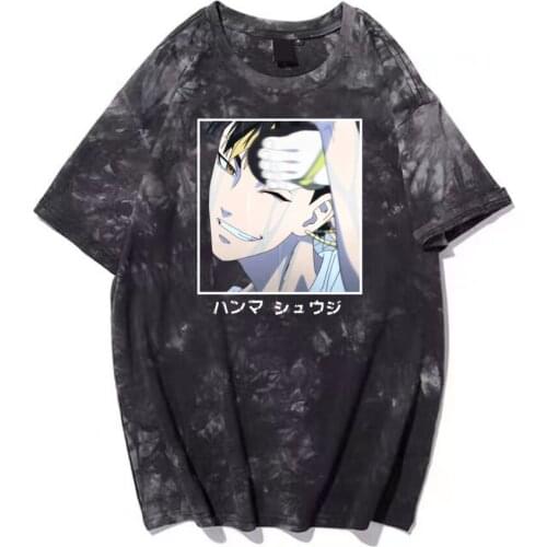 Tokyo Revengers T-Shirt Harajuku Anime Hanma Shuji Street Style T-shirt Fashion Summer Clothes Hip Hop Tops Tees