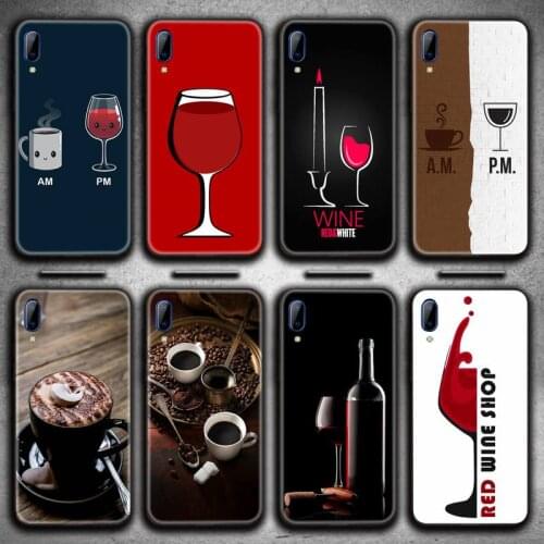Coffee Wine Cup Phone Case For Vivo Y91c Y17 Y51 Y67 Y55 Y7s Y81S Y19 V17 vivos5