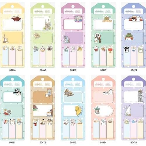 Korean Import NeKoni Travel Chinese City Sticky Notes Memo Pad Sheet To Do List Planner Sticker Scrapbook Supply