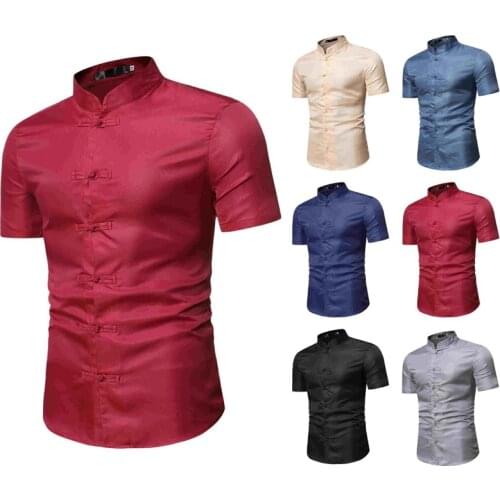 Mens brand new personalized fashion business leisure vacation short sleeve summer shirt mens dress shirts redskins jersey