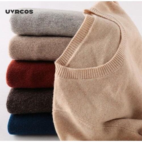 UVRCOS Solid color Cashmere Sweater Women Autumn Winter Warm Soft O-Neck Long Sleeve Knitted Pullover Jumper Femme Sweater