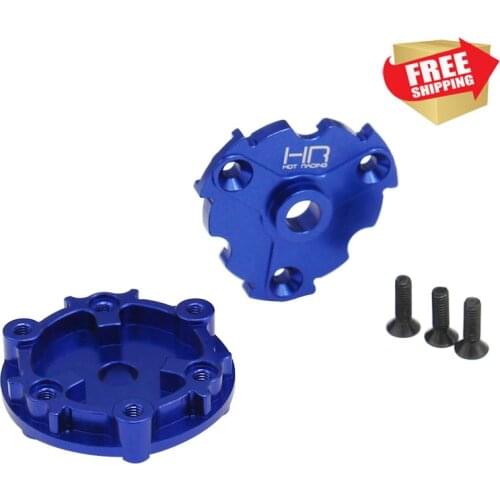 Radio control RC heavy duty CNC machined blue anodized aluminum Crush Drive hub trax E Revo 2.0 X-MAXX option upgrade parts