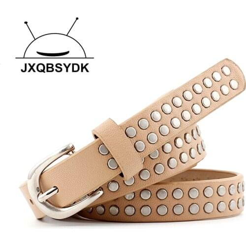 JXQBSYDK Belts for Women Fashion BuckleBelt Pin Buckle Female Imitation Leather PU Belts