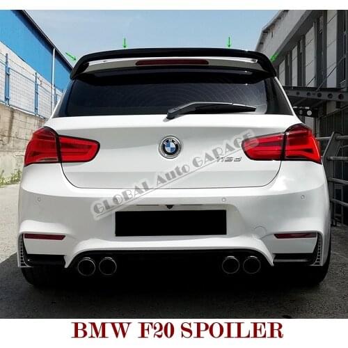 For Bmw 1 Series F20 2011-2019 Spoiler Auto Accessory Universal Spoilers Car Antenna Piano Black For Car Styling Diffüser Flaps