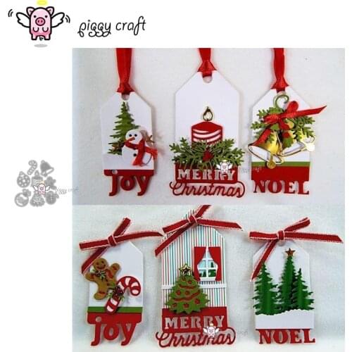 Piggy Craft metal cutting dies cut die mold 8Pcs Christmas decoration Scrapbook paper craft knife mould blade punch stencils die