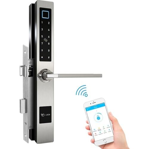 Smart Bluetooth TTLock App Fingerprint Door Lock for Aluminum Swing Door