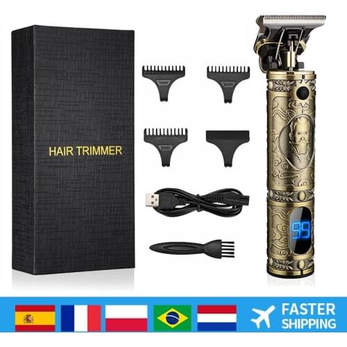 USB Rechargeable T Type Cuthead Hair Clipper Electric Hair Trimmer Cordless Shaver Trimmer Barber Men Hair Cutting Machine XJ-70