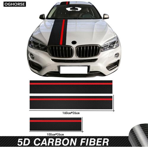 5D Carbon Fiber Vinyl Car Hood Bonnet Roof Rear Trim for BMW X6 G06