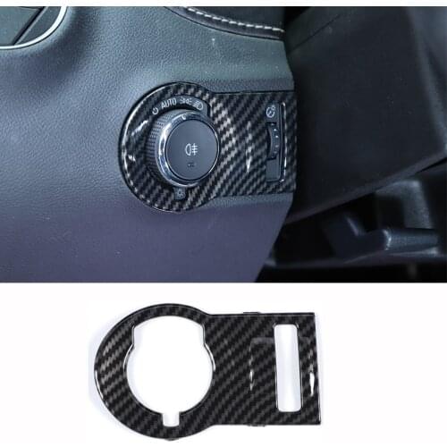 YCCPAUTO 1Pcs Car Styling ABS Headlight Switch Decoration Sticker For Chevrolet Camaro 2012-2015