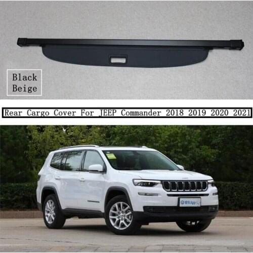 Rear Cargo Cover For JEEP Commander 2018 2019 2020 2021 Privacy Trunk Screen Security Shield Shade Black Beige Auto Accessories