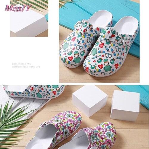 1Pair Hospital Surgical Medical Slipper Women Doctor EVA Non-slip Nurse Clogs Medical Shoes Nursing Clogs SPA Beauty Salon Shoes
