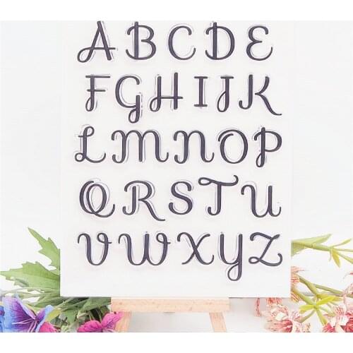 14x18CM 26 alphabet lovely Transparent Seal Clear Stamps Silicone Seal Roller Stamps DIY Scrapbook Album / Card Production