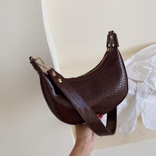 2021 Womens Bags Vintage Stone Hobos Women Leather Handbags Sac A Main Female Shoulder Bag Solid Crossbody Bags for Girls Bolsa