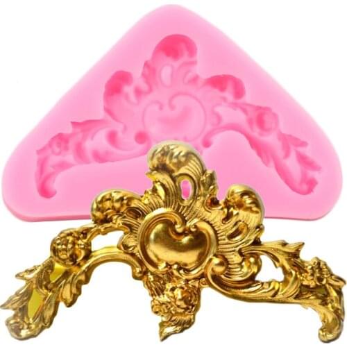 3D Relief Cupcake Topper Fondant Mold Cake Border Silicone Mould Cake Decorating Tools DIY Candy Clay Chocolate Gumpaste Molds