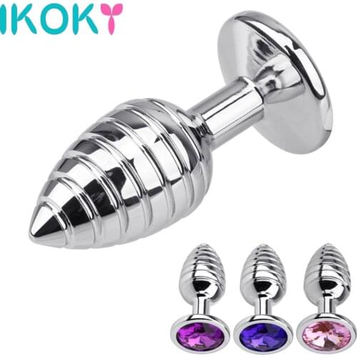 7cm Metal Spiral Beads Anal Plug Butt Dilator Sex Toys For Woman Men Prostate Massager Couple Tools Adults Games Products Erotic