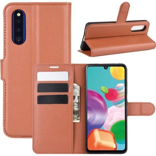 50pcs Litchi Pattern Wallet Leather Cover Flip Card Slot Case For Samsung Galaxy A21S A01 Core A11 A21 A31 A41 A51 A71 A81 A91