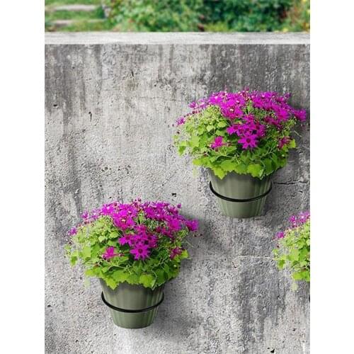 Garde Flower Pot Folding Pot Ring Holder Trays Wall Mounted Garden Plant Flower Basket Bonsai Pot Holder Ring